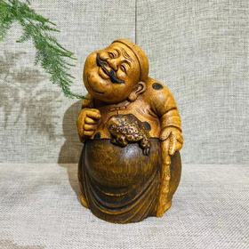 金蟾地主°竹雕摆件