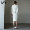 IWY/米白色长袖西装套裙设计感小众气质时尚干练总裁范职业两件套C2084+S2083 商品缩略图3