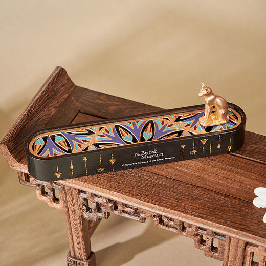 大英博物馆 盖亚·安德森猫系列 紫光檀香盒摆件 商品图1