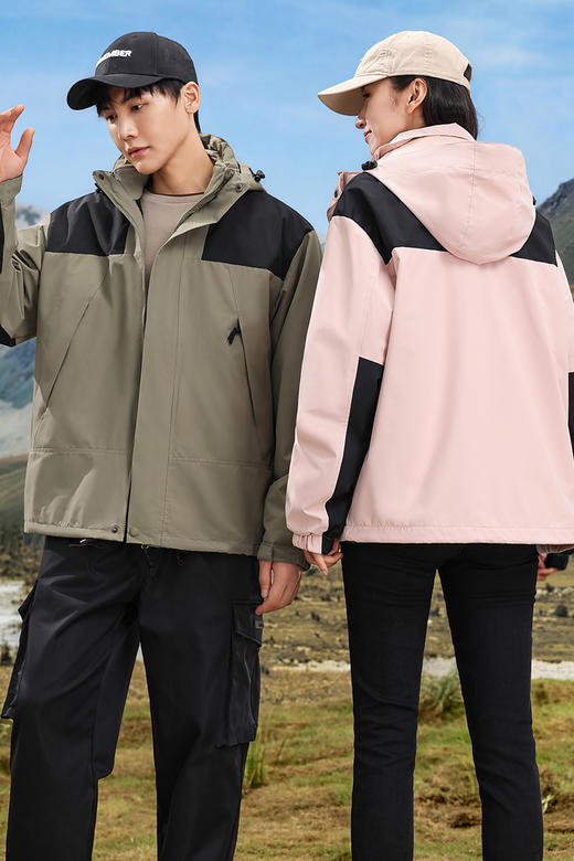 【YW】无忧购山系防风三合一户外登山运动休闲情侣百搭可拆卸内胆冲锋衣外套68（截单后7天发货) 商品图2