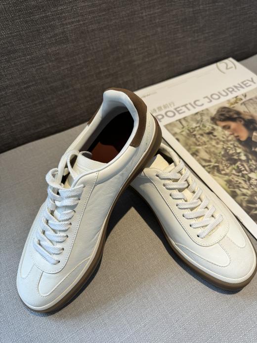 【顺丰包邮】80541 洛诗琳新款真皮平底小白鞋女LP复古休闲运动德训鞋百搭男女款板鞋89607 商品图3
