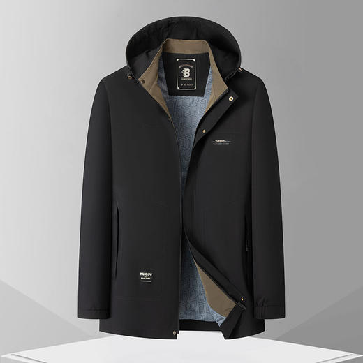 【可拆卸帽】【新款DPS】大依优型大码夹克外套加肥加大肥佬休闲商务上衣男士胖子 商品图7