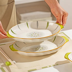 摩登主妇青木鱼盘家用2024新款高级感蒸鱼专用盘子餐具蒸鱼碟菜盘