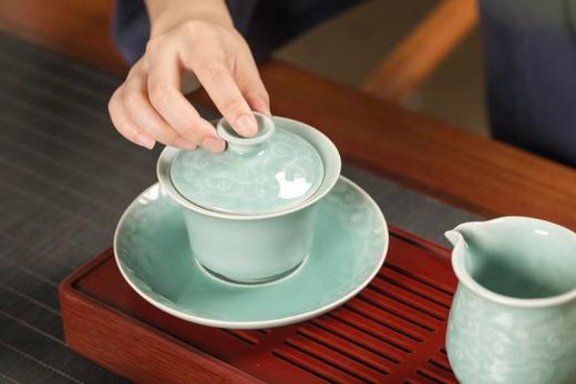 雷慧仙青瓷祥云盖碗 商品图4