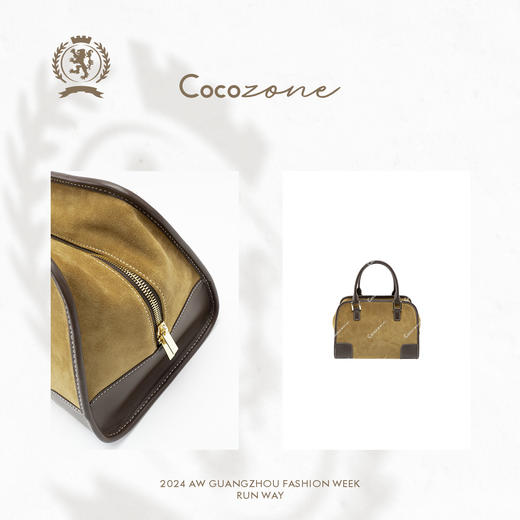 COCO ZONE 高级感磨砂拼接手提包气质小众女包CC2C2296 商品图2