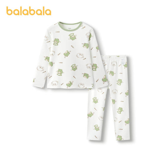 巴拉巴拉宝宝保暖内衣套装秋冬加厚儿童秋衣秋裤男女小童打底睡衣 商品图4