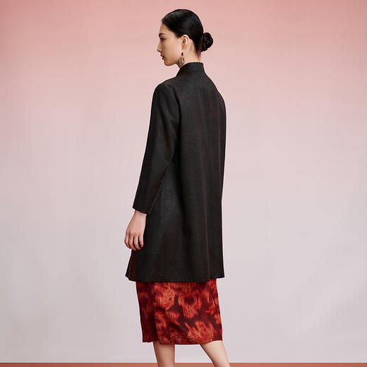 TANGY Collection/天意精品2024秋季新品中国风拼接中长款女士外套 商品图2