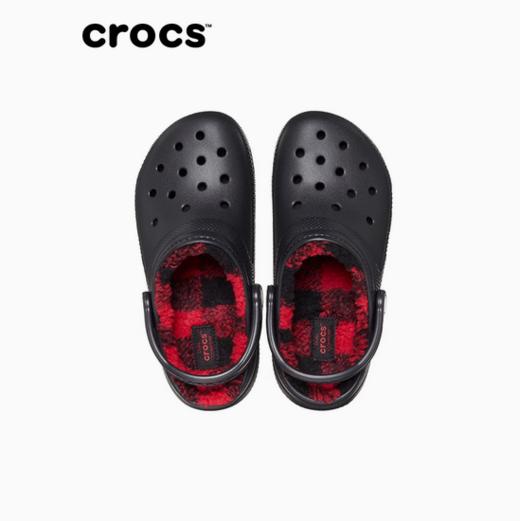 CROCS 黑色 经典格子暖棉Clog 210738-001 商品图1