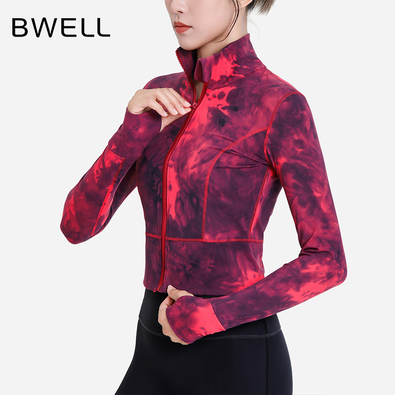 BWELL秋季2024新款扎染瑜伽印花外套BWY0004Y