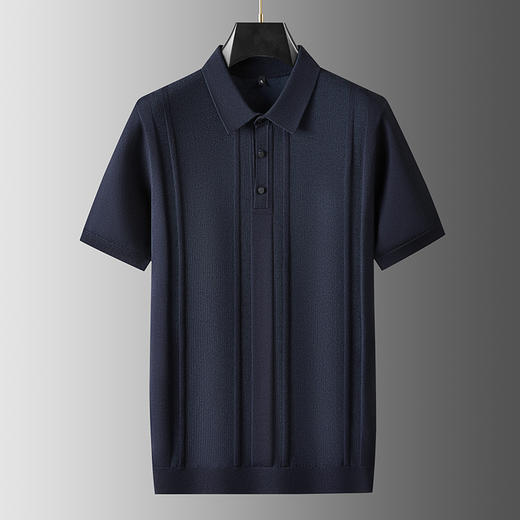 【新款DPF】大依优型翻领POLO毛衣针织短袖背心休闲针织衫毛背心加肥加大上衣男士胖子大码毛衫t恤打底 商品图6