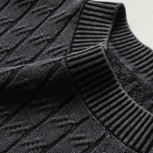 【新款DWP】大依优型大码针织衫圆领加肥加大毛衣大号胖子宽松毛衫男装上衣打底 商品图5