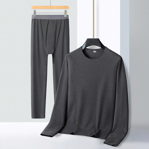 【桑蚕丝绵羊毛】【新款DPD】大依优型大码男装保暖套装内衣弹力护膝抗菌随心裁加绒舒适保暖秋衣秋裤 商品图12