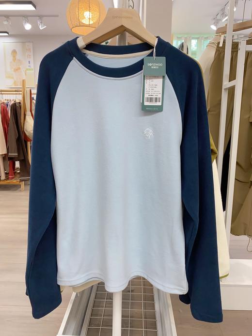 松植屋户外保暖打底衫男女同款拼色加绒加厚内搭德绒打底衫舒绒衫2024秋冬新款 商品图2