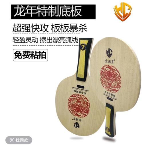 金满贯龙年特质碳素乒乓球底板乒乓球拍 商品图0