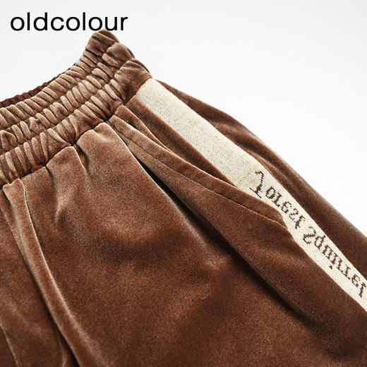 oldcolour秋冬款松紧腰显瘦运动休闲阔腿长裤女DM43073002 商品图2