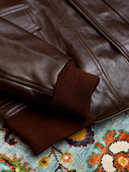 Chapal G-1 棕色小羊皮飞行员夹克 商品图6