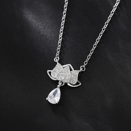 【水滴莲花】S925银项链【JHY-N001770B】 商品图1