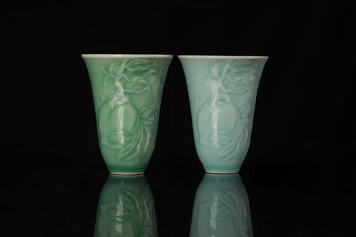 雷慧仙梅子青，粉青桃子闻香杯喝茶对杯 商品图1