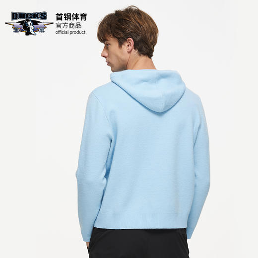 北京首钢篮球俱乐部官方商品 | 首钢蓝连帽毛衣球迷秋冬针织衫 商品图3