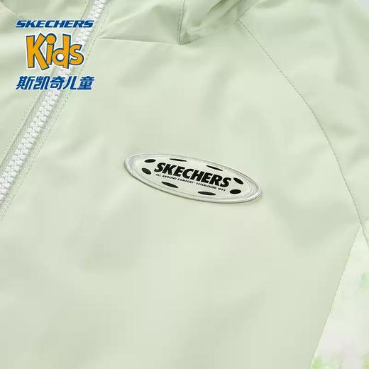 5折【自营】Skechers/斯凯奇  斯凯奇女童户外防水秋冬季新款保暖儿童运动梭织连帽外套 P124G002 商品图2