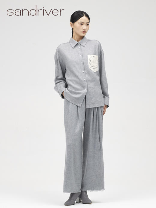 西藏羊绒手钩花女衬衫SJF96W336N 商品图3