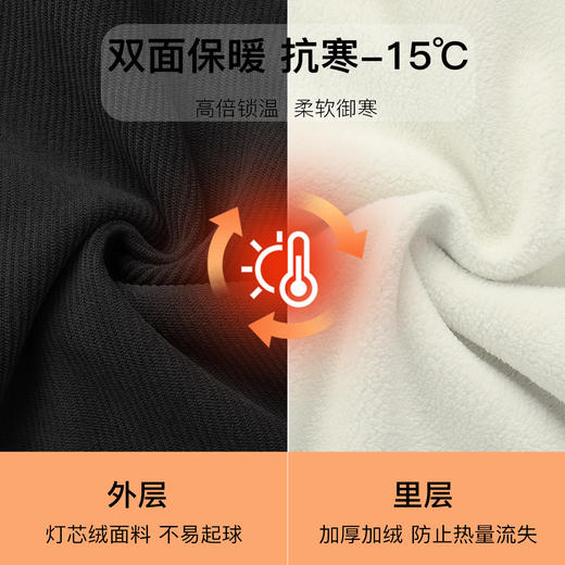 秋冬加绒阔腿裤女加厚保暖仿羊羔绒百搭直筒显瘦休闲裤长裤女加绒条纹裤 商品图4