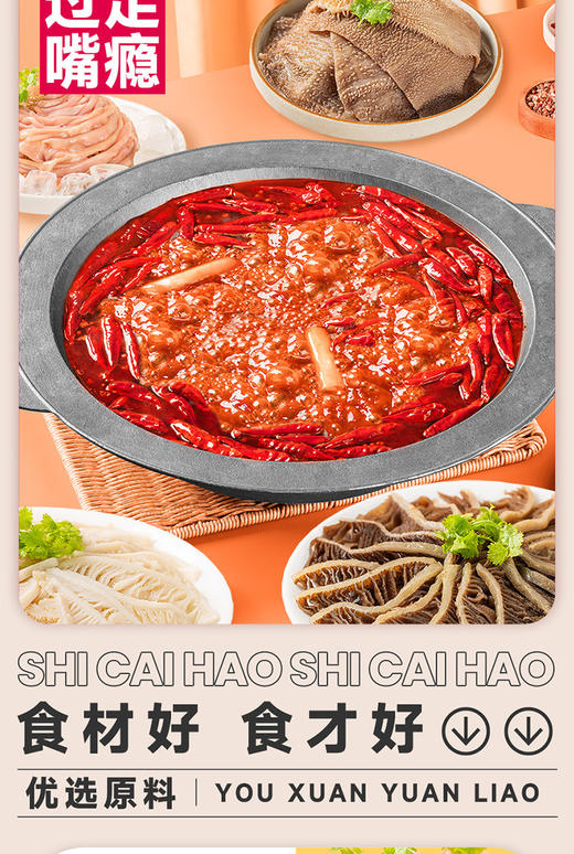 大龙燚火锅四宝(毛肚+鸭肠+白千层+黑千层)1000g送底料200g 商品图5