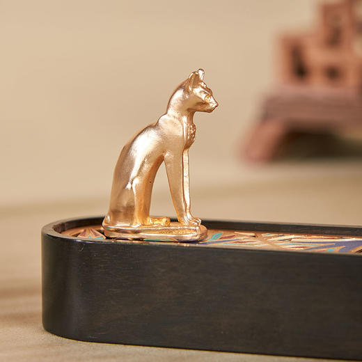 大英博物馆 盖亚·安德森猫系列 紫光檀香盒摆件 商品图3