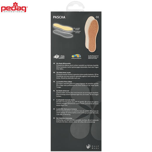 德国进口pedag羊毛保暖鞋垫130 商品图5