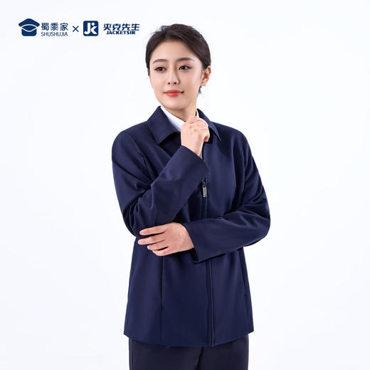 【竹纤维女款翻领夹克】垂顺行政夹克外套通勤休闲长袖上衣JT408 商品图7