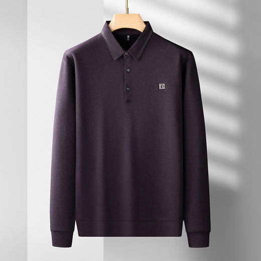 【加绒】【新款DDS】大依优型大码长袖Polo衫翻领男装加肥加大体恤大号上衣胖子 商品图3
