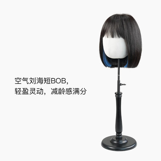 Rebecca瑞贝卡假发女短空气刘海bob全真人发全手织蓬松时尚头套 商品图1