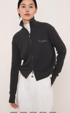 LIVINGTOWN/LT针织拉链开衫