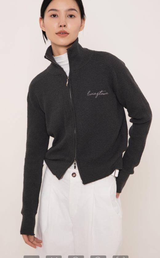 LIVINGTOWN/LT针织拉链开衫 商品图0