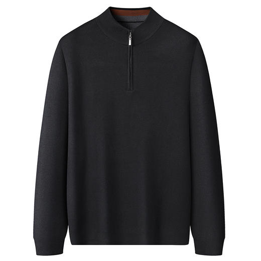 【羊毛】【新款DWP】大依优型大码立领羊毛衫针织衫加肥加大毛衣大号胖子宽松毛衫男装上衣打底 商品图2