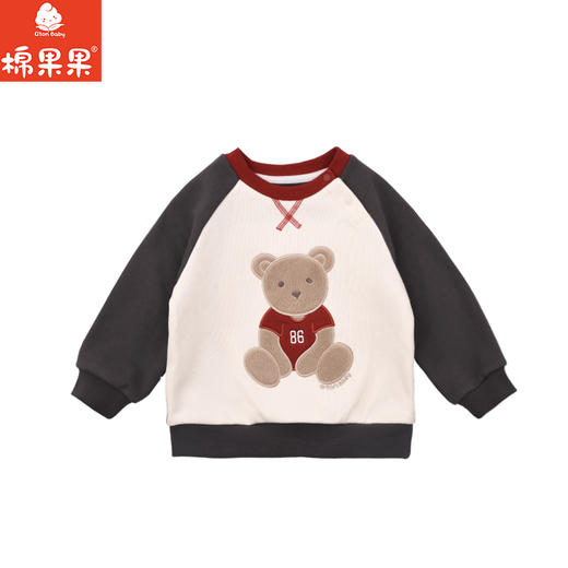 棉果果专柜同款冬季新品男童圆领大毛圈卫衣M412180224672 商品图1