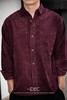 434021165酒红灯芯绒衬衫 商品缩略图5