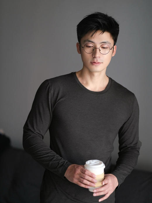 官网990！华家轻暖圆领莫代尔男士保暖内衣套装 秋冬薄款蓄热无痕打底秋衣秋裤 商品图5