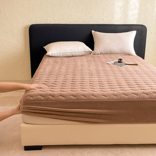 加厚夹棉牛奶绒床笠    A-5340  良品 商品图8