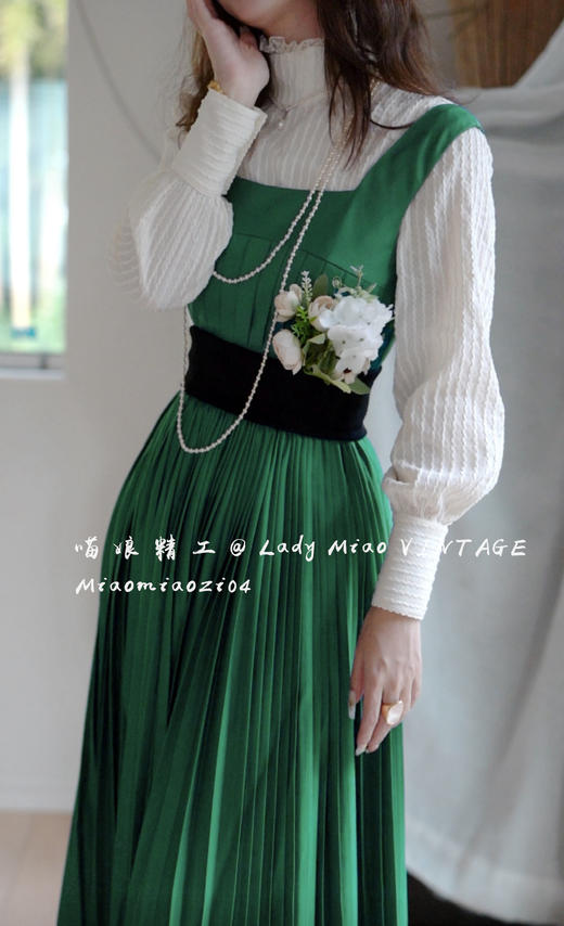 #1410【复团】喵娘精工@1410_M08《优雅淑女》奥黛丽赫本电影同款复古套装 商品图9