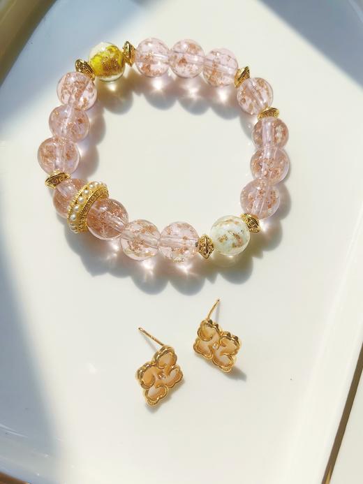 「好运莲莲」金箔琉璃手串 商品图7