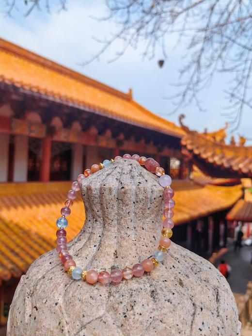 「有钱花」草莓晶双圈手串 商品图11