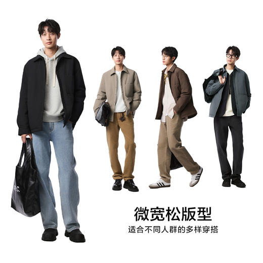 棉仓357815001-微宽松T8棉感轻薄衬衫款白鸭绒羽绒服 商品图2