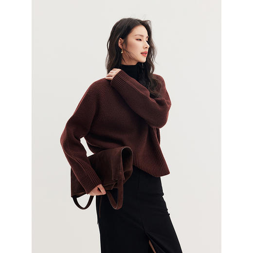 棉仓357635004-V领外穿针织衫 商品图1