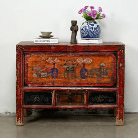 华伦家具三屉二门彩柜