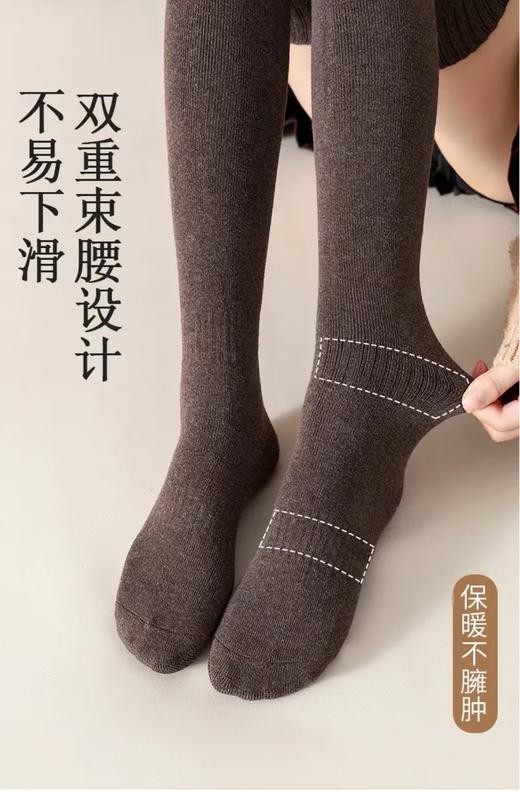 加厚毛圈保暖过膝袜护腿也显瘦半腿袜 到手3双 商品图3