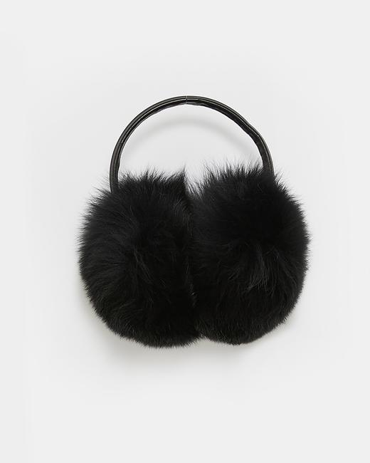 Yves Salomon - EARWARMER FOX - BLACK - 配件 - 耳罩 - 黑色 商品图0