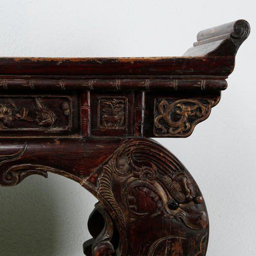 华伦古典家具象鼻腿雕刻条案实木中式玄关桌案台案几供桌书房案老家具 商品图1