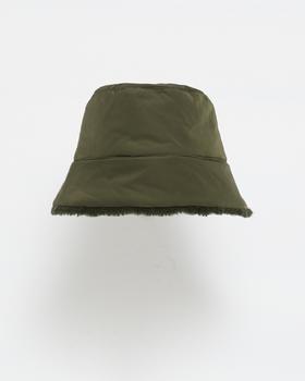 Yves Salomon - BOB TECHNICAL FABRIC/LAMB - AMAZONE - 女装 - 帽子 - 亚马逊绿