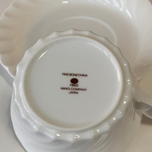 日本Nikko骨瓷宽口咖啡杯碟 保存品 商品图1
